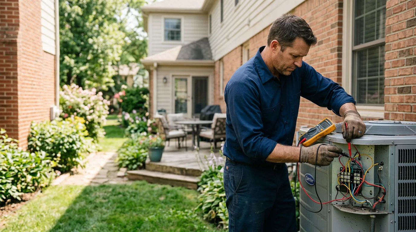HVAC technician working near Bruceville, IN